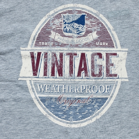 Vintage Weatherproof Original 1948 Crew Neck Short Sleeve Men Tee Size M L XL XX - Picture 5 of 10